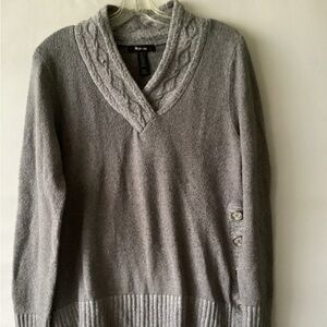 Style & Co long sleeve Stylish Gray Sweater for women.